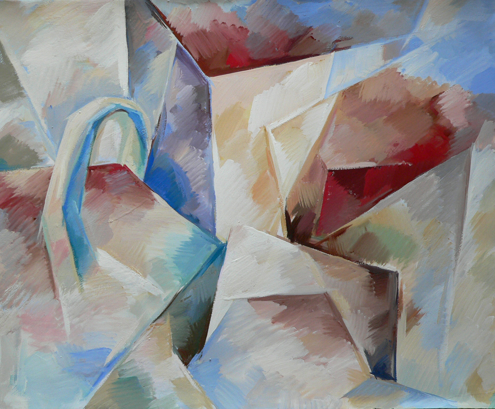 Broken city surface with an arch